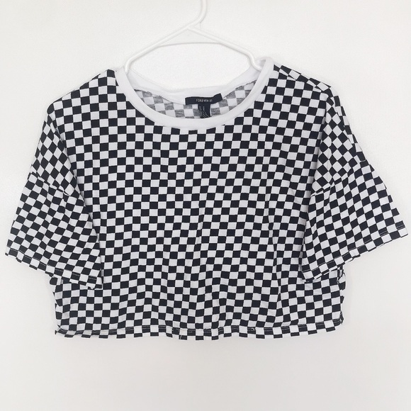 ❌SOLD❌ Forever 21 checker crop top - Picture 5 of 7